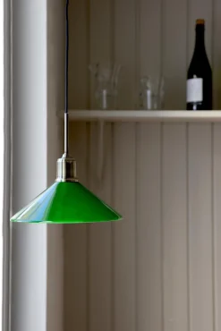 Lampa wisząca VELA Pendant 1L Antique Brass/Green (108868) Markslojd