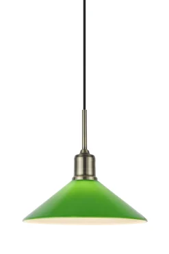Lampa wisząca VELA Pendant 1L Antique Brass/Green (108868) Markslojd