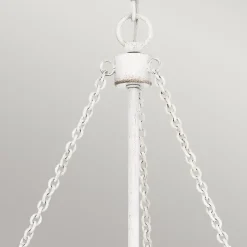 Lampa wisząca w stylu japandi Waylon Antyczna biel (QZ-WAYLON-4P-AWH) - Elstead Lighting