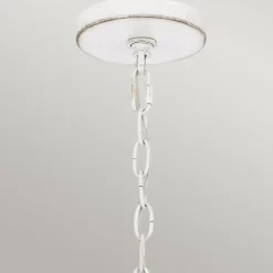 Lampa wisząca w stylu japandi Waylon Antyczna biel (QZ-WAYLON-4P-AWH) - Elstead Lighting