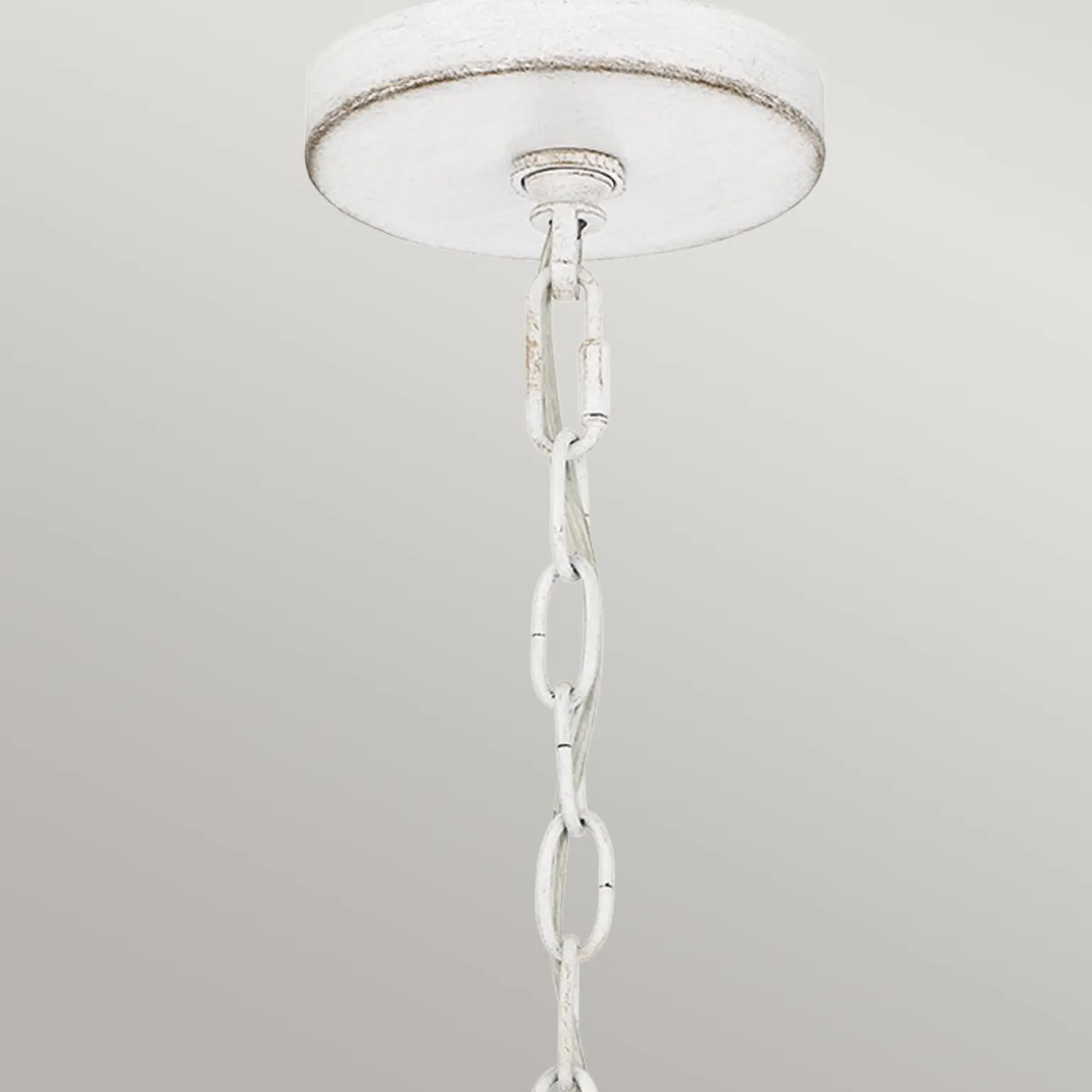 Lampa wisząca w stylu japandi Waylon Antyczna biel (QZ-WAYLON-4P-AWH) - Elstead Lighting