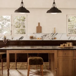 Lampa wisząca w stylu rustykalnym Palmetto Miejski brąz (QN-PALMETTO-P-M-UBZ) - Quintiesse