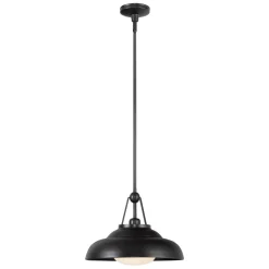 Lampa wisząca w stylu rustykalnym Palmetto Miejski brąz (QN-PALMETTO-P-M-UBZ) - Quintiesse