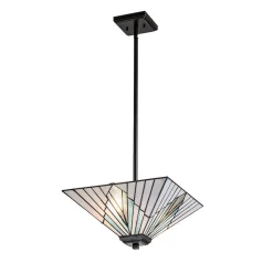 Lampa wisząca w stylu Tiffany Alderley Vintage brąz (TF-ALDERLEY-F-P) - Elstead Lighting