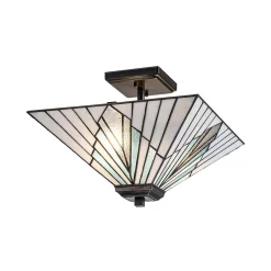 Lampa wisząca w stylu Tiffany Alderley Vintage brąz (TF-ALDERLEY-F-P) - Elstead Lighting