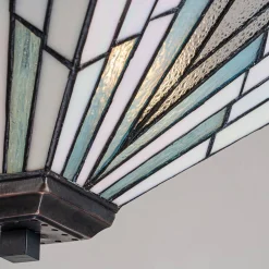 Lampa wisząca w stylu Tiffany Alderley Vintage brąz (TF-ALDERLEY-F-P) - Elstead Lighting