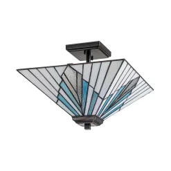 Lampa wisząca w stylu Tiffany Alderley Vintage brąz (TF-ALDERLEY-F-P) - Elstead Lighting