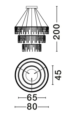 Lampa wisząca wewnętrzna HUARAZ (LE44445) - Luces Exclusivas