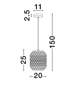 Lampa wisząca wewnętrzna POMALCA (LE44860) - Luces Exclusivas