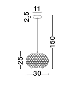 Lampa wisząca wewnętrzna REQUENA (LE44861) - Luces Exclusivas
