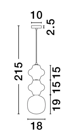 Lampa wisząca wewnętrzna VILROSA (LE44564) - Luces Exclusivas