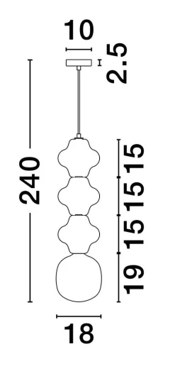 Lampa wisząca wewnętrzna VILROSA (LE44568) - Luces Exclusivas