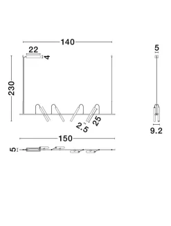 Lampa wisząca wewnętrzna YAGUARU (LE44647) - Luces Exclusivas