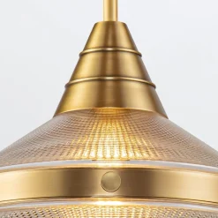 Lampa wisząca Willard - 1 źródło światła - Vintage mosiądz (QN-WILLARD-P-VBS-PG) - Quintiesse