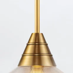 Lampa wisząca Willard - 1 źródło światła - Vintage mosiądz (QN-WILLARD-P-VBS-PG) - Quintiesse