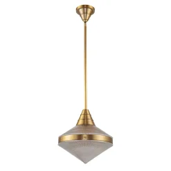Lampa wisząca Willard - 1 źródło światła - Vintage mosiądz (QN-WILLARD-P-VBS-PG) - Quintiesse