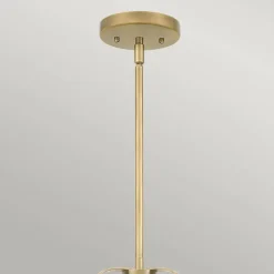 Lampa wisząca Wimberley - 3 źródła światła - Wyblakły mosiądz (QN-WIMBERLEY-P-WS) - Quintiesse