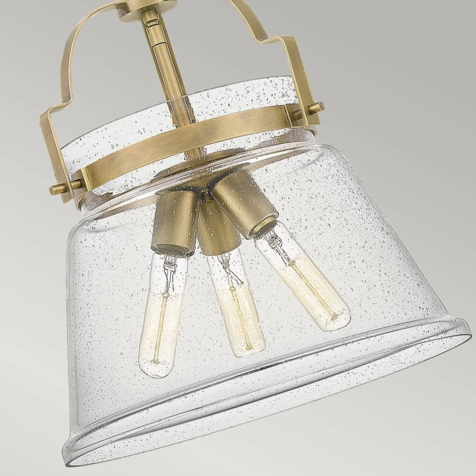 Lampa wisząca Wimberley - 3 źródła światła - Wyblakły mosiądz (QN-WIMBERLEY-P-WS) - Quintiesse