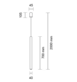 Lampa wisząca YABU (czarny) (5526) - Shilo
