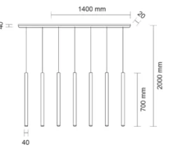 Lampa wisząca YABU (czarny) (5529) - Shilo