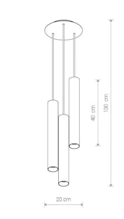 LAMPA WISZĄCA, ŻYRANDOL EYE III BLACK | CZARNY ZWIS L (8917) - Nowodvorski - żyrandol