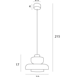 Lampa wisząca z bursztynowym kloszem Signature C Amber Glass MAXLIGHT P0603
