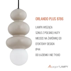 Lampa wisząca z IP44 ORLANDO PLUS (8786) - Argon