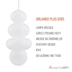 Lampa wisząca z IP44 ORLANDO PLUS (8785) - Argon
