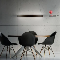 Lampa wisząca z płynną regulacją na pilota PURE E-LOOP CZARNY (2551-18) - Paul Neuhaus