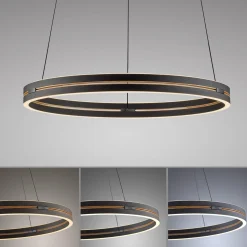 Lampa wisząca z płynną regulacją na pilota PURE E-LOOP CZARNY (2551-18) - Paul Neuhaus