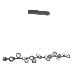 Lampa wisząca z płynną regulacją wysokości PURE E-POPUP 180cm SZARA (2558-15) - Paul Neuhaus