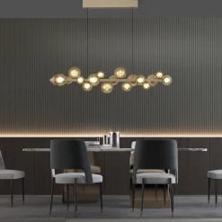 Lampa wisząca z płynną regulacją wysokości PURE E-POPUP 120cm BRĄZOWY (2557-97) - Paul Neuhaus