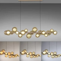 Lampa wisząca z płynną regulacją wysokości PURE E-POPUP 120cm BRĄZOWY (2557-97) - Paul Neuhaus