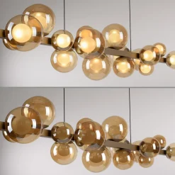 Lampa wisząca z płynną regulacją wysokości PURE E-POPUP 120cm BRĄZOWY (2557-97) - Paul Neuhaus