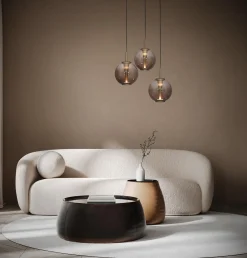 Lampa wisząca z płynną regulacją wysokości PURE E-INFINITY BRĄZOWY (2222-97) - Paul Neuhaus