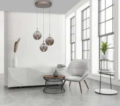 Lampa wisząca z płynną regulacją wysokości PURE E-INFINITY BRĄZOWY (2222-97) - Paul Neuhaus