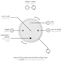 Lampa wisząca z płynną regulacją wysokości PURE E-CLIPSE BRĄZOWY (2560-97) - Paul Neuhaus