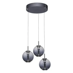 Lampa wisząca z płynną regulacją wysokości PURE E-INFINITY SZARA (2222-15) - Paul Neuhaus