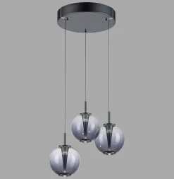 Lampa wisząca z płynną regulacją wysokości PURE E-INFINITY SZARA (2222-15) - Paul Neuhaus