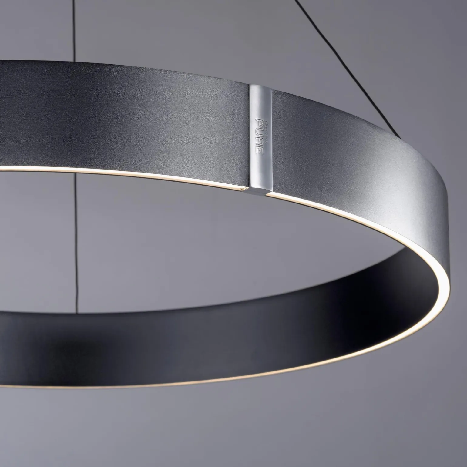 Lampa wisząca z płynną regulacją wysokości PURE E-CLIPSE SZARY (2561-15) - Paul Neuhaus