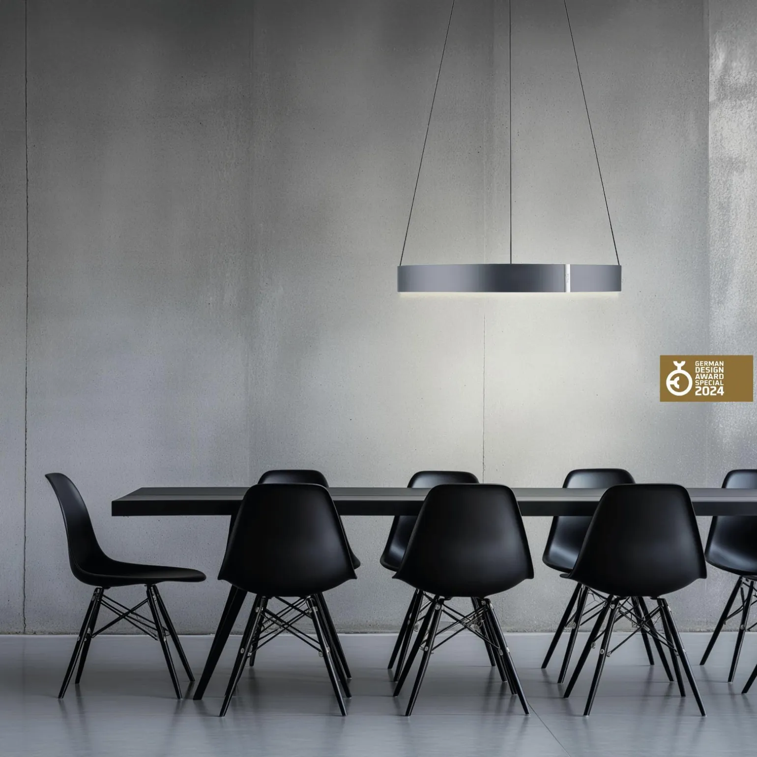 Lampa wisząca z płynną regulacją wysokości PURE E-CLIPSE SZARY (2561-15) - Paul Neuhaus