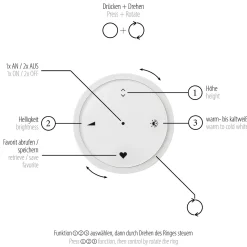 Lampa wisząca z płynną regulacją wysokości PURE E-POPUP 180cm BRĄZOWA (2558-97) - Paul Neuhaus