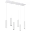 Lampa wisząca ze ściemniaczem Push Dimm/DALI2 IVAR 6L biała LED 3000K (TH.577) - Thoro Lighting