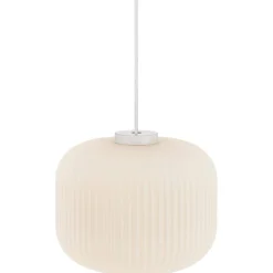 Lampa wisząca ze szklanym kloszem MILFORD 30 Nordlux E27 40W Szkło Biały