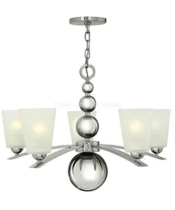 Lampa wisząca ZELDA kol. POLEROWANY NIKIEL (HK/ZELDA5 PN) - Hinkley - Elstead Lighting - żyrandol