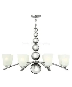 Lampa wisząca ZELDA kol. POLEROWANY NIKIEL (HK/ZELDA8 PN) - Hinkley - Elstead Lighting - żyrandol