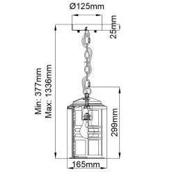 Lampa wisząca zewnętrzna Beacon Square (KL-BEACON-SQUARE8-WHT) - Elstead Lighting