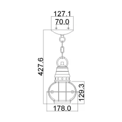 Lampa wisząca zewnętrzna Bridge Point (KL-BRIDGEPOINT8S) - Elstead Lighting