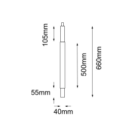 Lampa wisząca zewnętrzna Natsu - Antracyt (660 mm) (9900) - Shilo Garden
