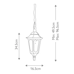 Lampa wisząca zewnętrzna Parish Mini (PRM9-BLACK) - Elstead Lighting